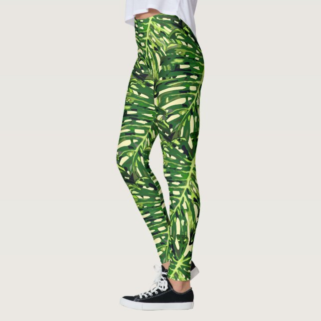 Tropische Blätter Leggings (Links)