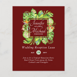 Tropische Blätter Luau Hochzeitsempfang Invi
