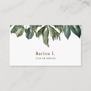 Tropische Blätter Moderne Visitenkarte