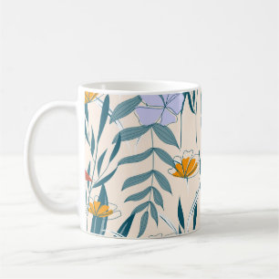 Tropische Blätter: Modernster Abstrakter Hintergru Kaffeetasse