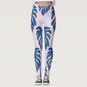 Tropische Blätter modisches, nahtloses Muster Leggings