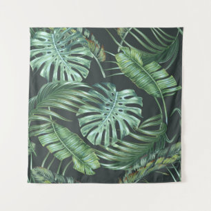 Tropische Blätter, Monstera, Bananenblätter, Dschu Wandteppich