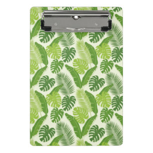 Tropische Blätter & Monstera Nahtloses Muster Mini Klemmbrett