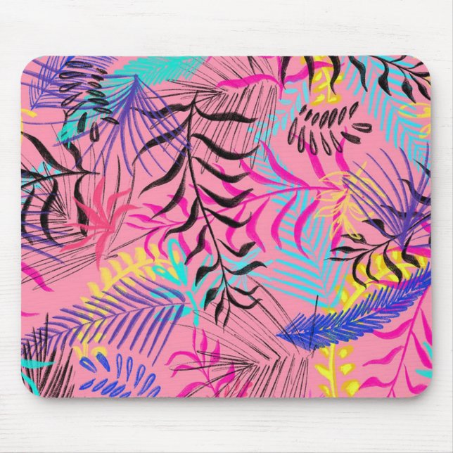 Tropische Blätter Mousepad (Vorne)