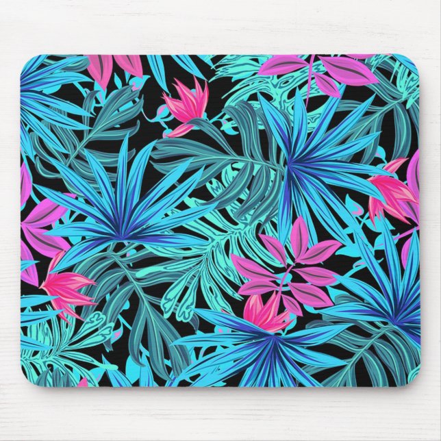 Tropische Blätter Mousepad (Vorne)