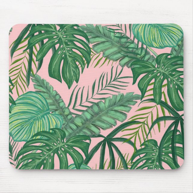 Tropische Blätter Mousepad (Vorne)