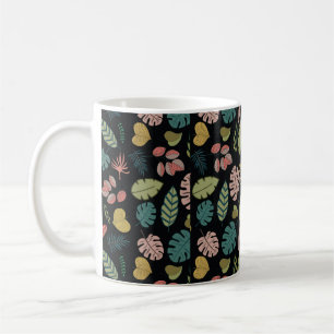 Tropische Blätter nahtlos Kaffeetasse