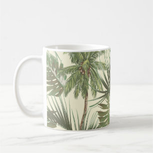 Tropische Blätter nahtlos Kaffeetasse