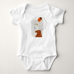 Tropische Blätter, Nahtloses Muster. Baby Strampler