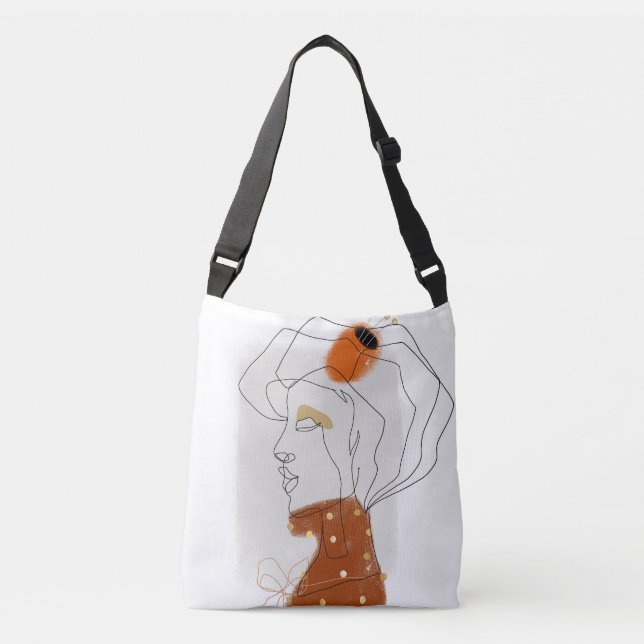 Tropische Blätter, Nahtloses Muster. Tragetaschen Mit Langen Trägern (Vorderseite)