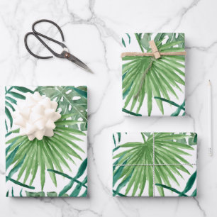 Tropische Blätter Palm Greenery Wrapping Paper She