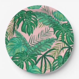 Tropische Blätter Pappteller
