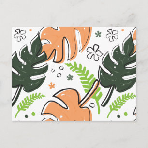 tropische Blätter Postkarte