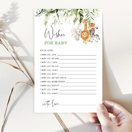 Tropische Blätter Safari-Tiere Wünsche für Kleinki