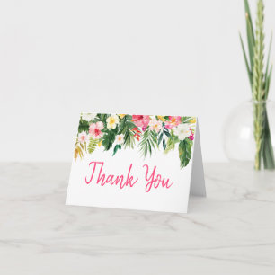 Tropische Blätter Sommer Danke Note Card