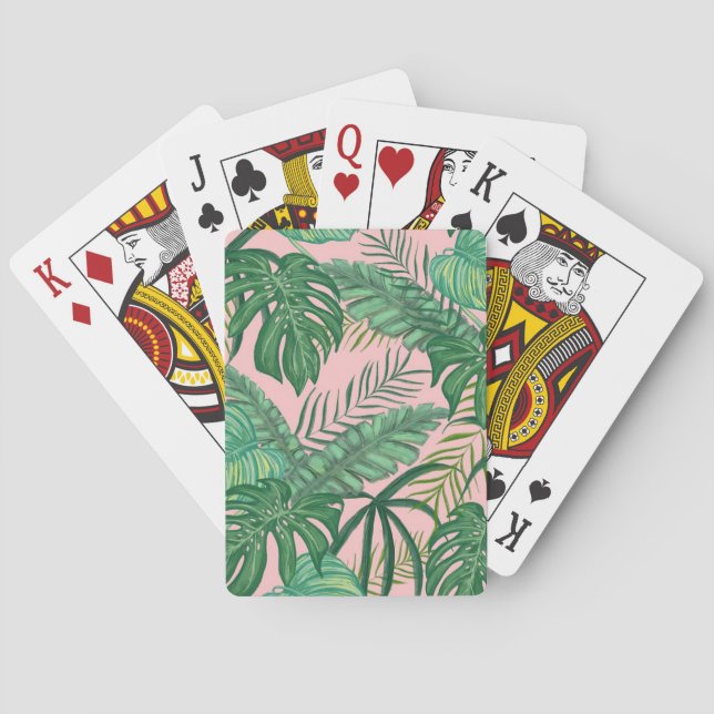 Tropische Blätter Spielkarten (Rückseite)