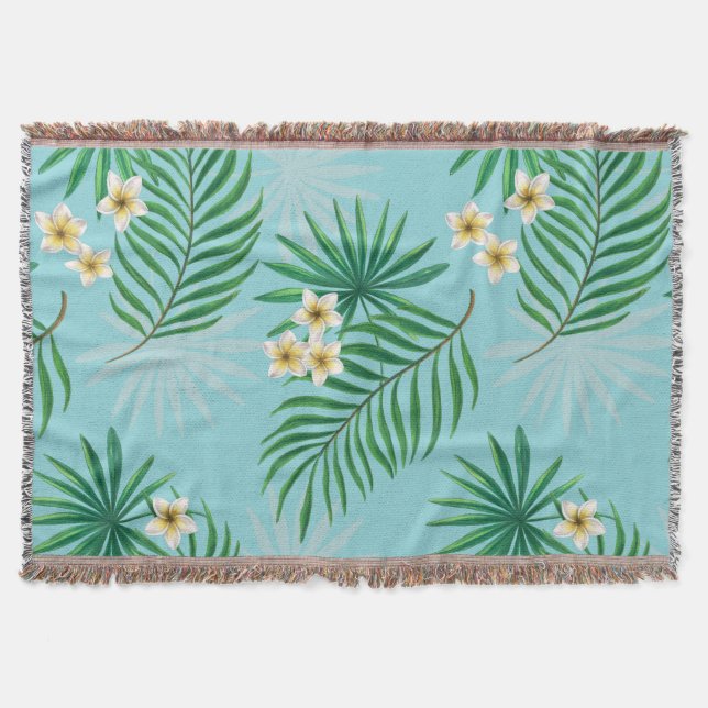 Tropische Blätter und Blume Decke (Vorderseite)
