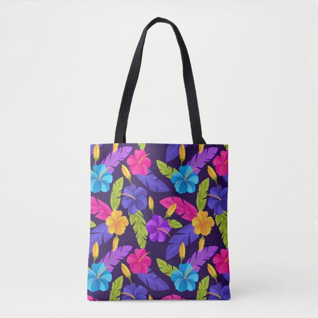 Tropische Blätter und Blume Muster-23857 (Vorderseite)