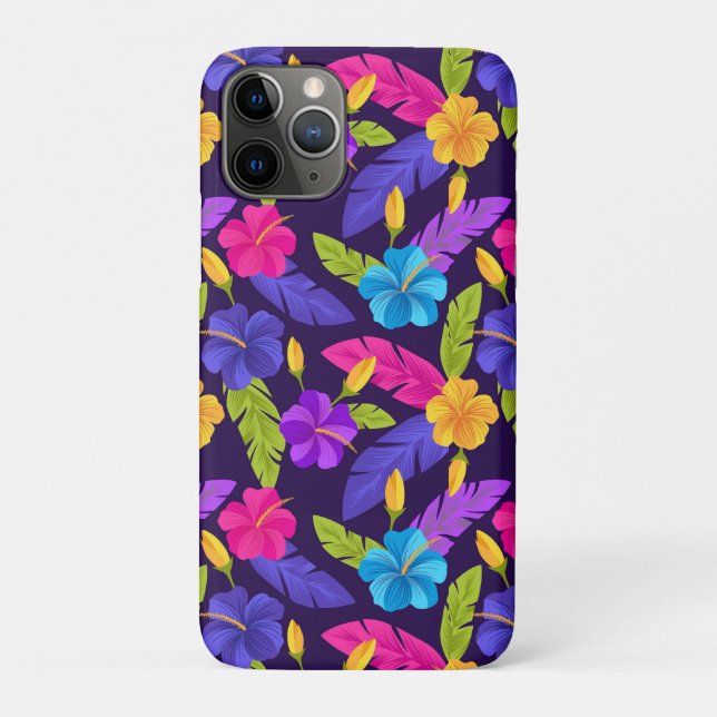 Tropische Blätter und Blume Muster-23857 Case-Mate iPhone Hülle (Rückseite)