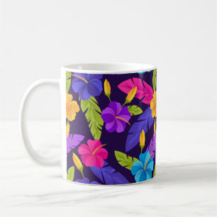 Tropische Blätter und Blume Muster-23857 Kaffeetasse