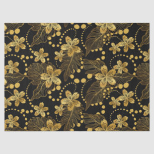 Tropische Blätter und Blume - nahtlos Seidenpapier