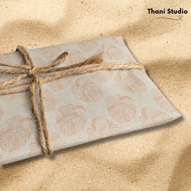 Tropische Blätter Vintag Retro Sommer Geburtstag Seidenpapier (Von Creator hochgeladen)