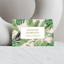 tropische Blätter Wasserfarbe Muster auf rosa