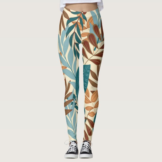 Tropische Blätter - wunderschönes Muster Leggings (Vorderseite)