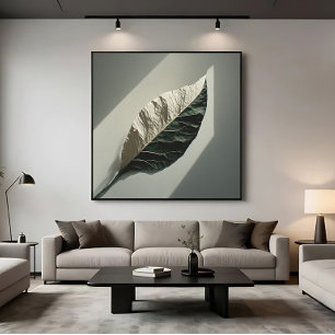 Tropische Blattfotografie Licht Schatten Leinwanddruck