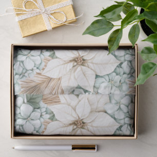 Tropische blaue weiße Blumen Hochzeit Seidenpapier