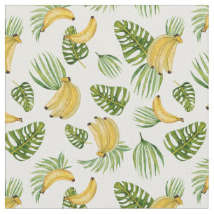 Tropische Blicke: Bananen und exotische Pflanze Stoff