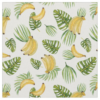 Tropische Blicke: Bananen und exotische Pflanze Stoff