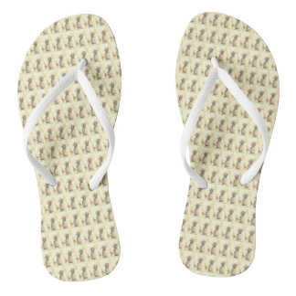 Tropische Bliss: Ananas Print Pair of Flip Flops