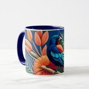 Tropische Bliss: Eine lebendige Fusion der Flora Tasse