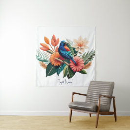 Tropische Bliss: Eine lebendige Fusion der Flora Wandteppich