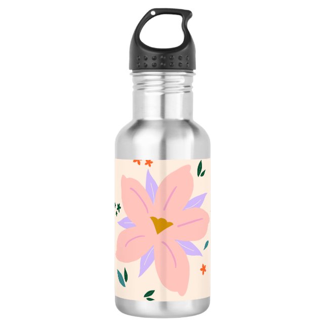 Tropische Blume | 02 Edelstahlflasche (Vorderseite)