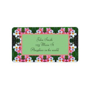 Tropische Blume Adressaufkleber