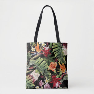 Tropische Blume: Aquarellfarbene, nahtlose Blumenf