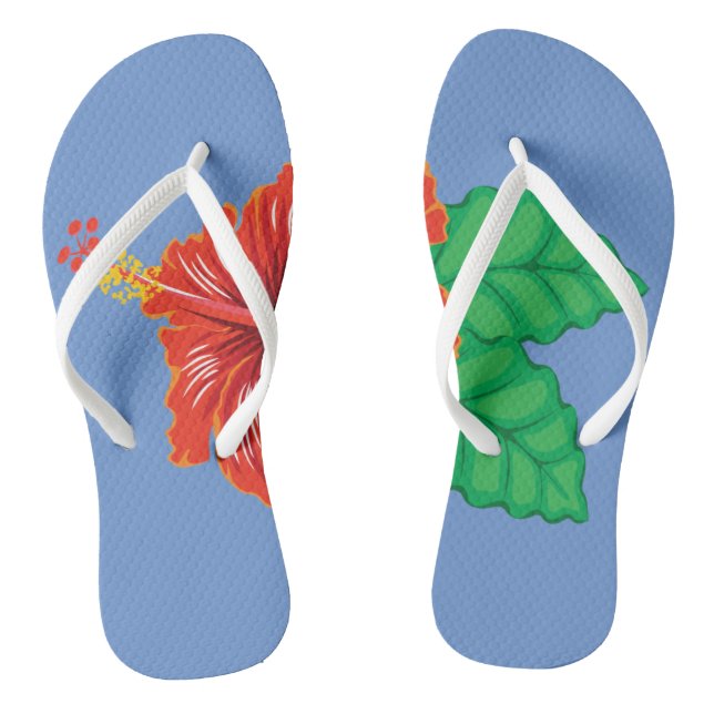 Tropische Blume auf Flip Flops (Fußbett)