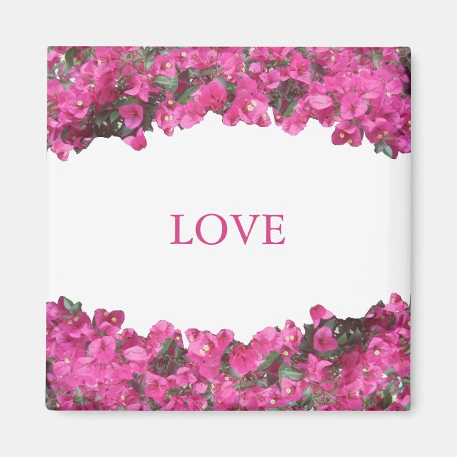 Tropische Blume auf Weiß Magnet (Vorne)