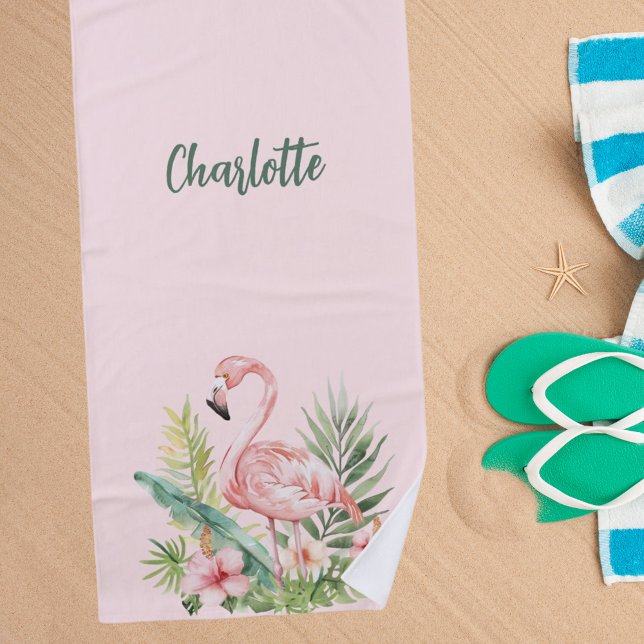 Tropische Blume aus Rosa Flamingo Strandtuch (Von Creator hochgeladen)