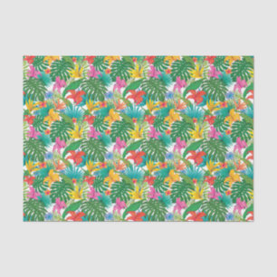 Tropische Blume Blätter farbenfrohe Dekoration Seidenpapier