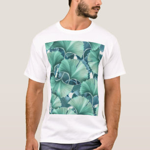 Tropische Blume, Blätter, nahtloser Hintergrund T-Shirt