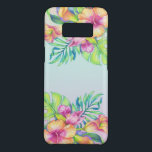 Tropische Blume Bouquet Case-Mate Samsung Galaxy S8 Hülle<br><div class="desc">Farbenfrohe tropische Blume in Aquarellfarben,  die in sanften Blau- und Rosatönen gehalten sind.</div>