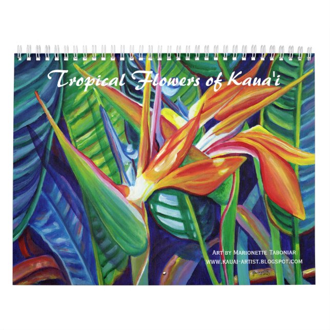 Tropische Blume des Kauai Hawaii-Kalenders Kalender (Titelbild)