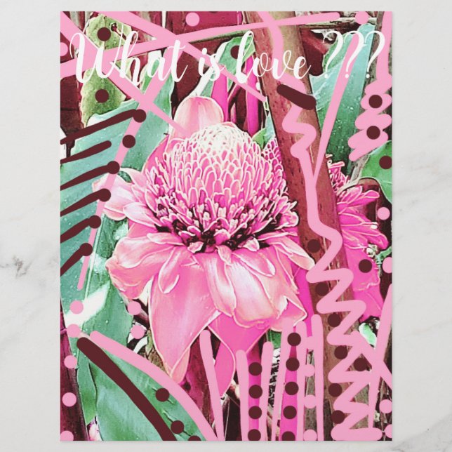 Tropische Blume des Lebens Hochzeit Liebe Flyer (Vorne)