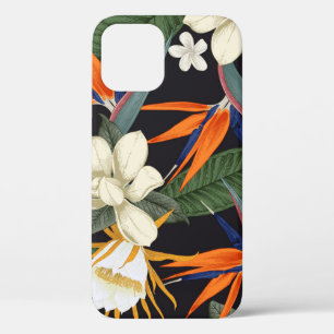 Tropische Blume, dunkler Hintergrund, nahtlos blüh Case-Mate iPhone Hülle