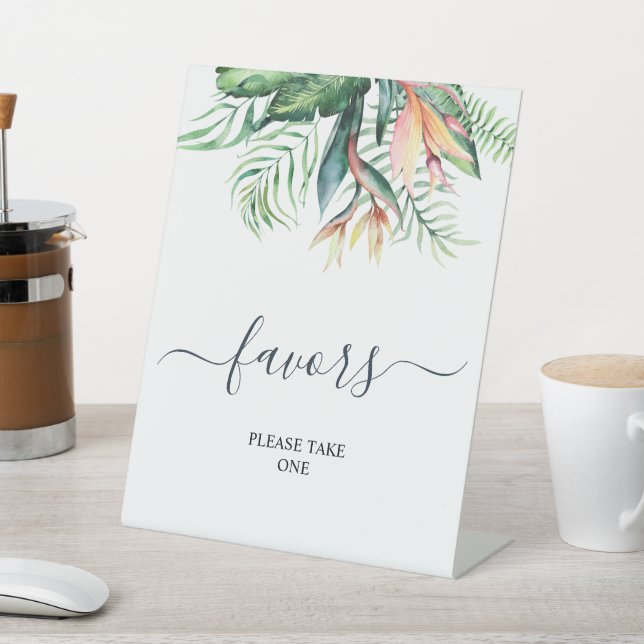 Tropische Blume Duschfavoriten Zeichen Sockelschild (In SItu)