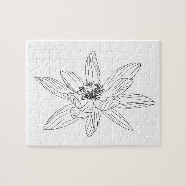 Tropische Blume Erwachsenenfarbpuzzle Puzzle (Horizontal)