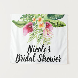 Tropische Blume Floral Bouquet Brautparty Wandteppich